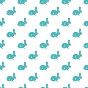 Seamless rabbit pattern. Stock Illustration