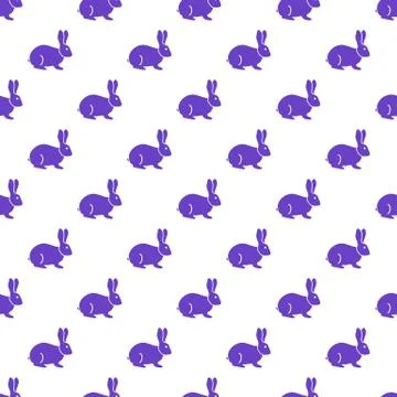 Seamless rabbit pattern. Stock Illustration