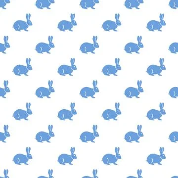 Seamless rabbit pattern. Stock Illustration