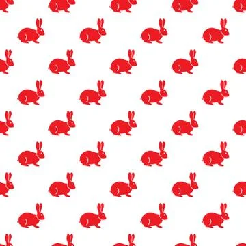 Seamless rabbit pattern. Stock Illustration
