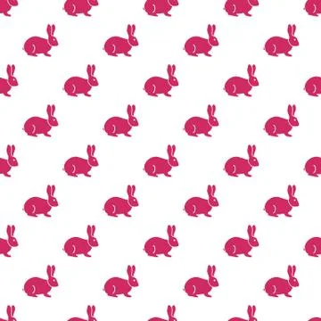 Seamless rabbit pattern. Stock Illustration