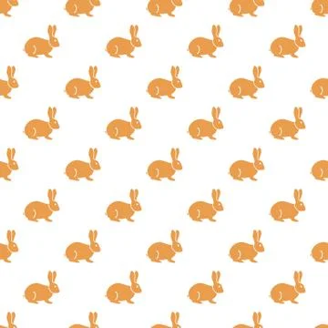 Seamless rabbit pattern. Stock Illustration