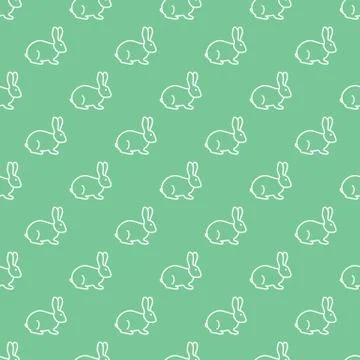Seamless rabbit pattern. Stock Illustration