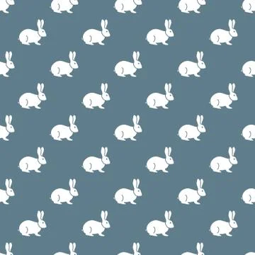 Seamless rabbit pattern. Stock Illustration