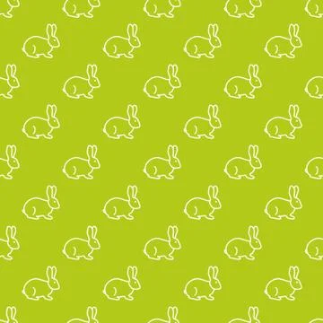 Seamless rabbit pattern. Stock Illustration