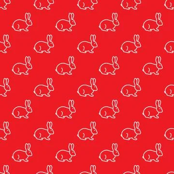 Seamless rabbit pattern. Stock Illustration