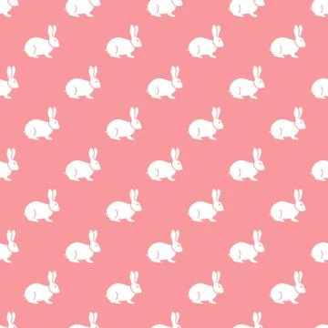 Seamless rabbit pattern. Stock Illustration