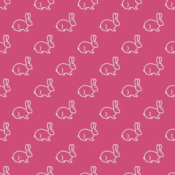 Seamless rabbit pattern. Stock Illustration