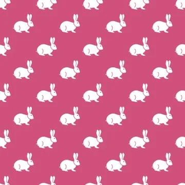 Seamless rabbit pattern. Stock Illustration