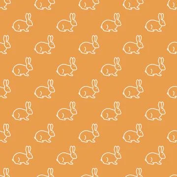 Seamless rabbit pattern. Stock Illustration