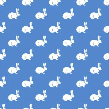 Seamless rabbit pattern. Stock Illustration