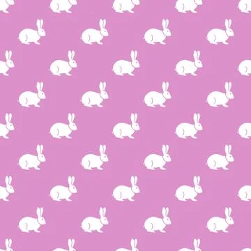 Seamless rabbit pattern. Stock Illustration