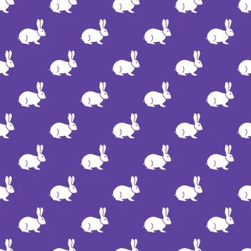 Seamless rabbit pattern. Stock Illustration