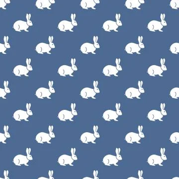Seamless rabbit pattern. Stock Illustration