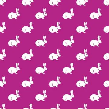 Seamless rabbit pattern. Stock Illustration