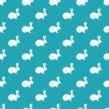 Seamless rabbit pattern. Stock Illustration