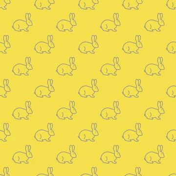 Seamless rabbit pattern. Stock Illustration