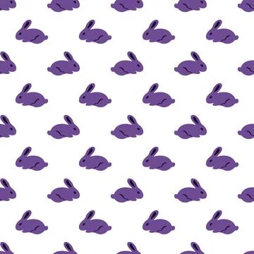 Seamless rabbit pattern Illustrazione stock
