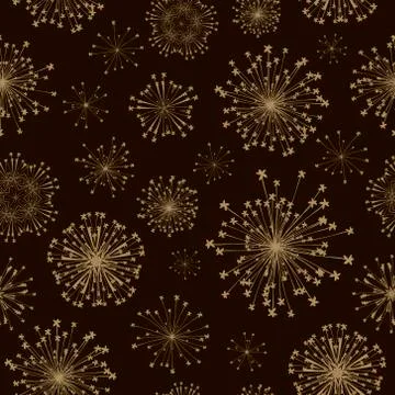 Seamless radial flower pattern Stock Illustration