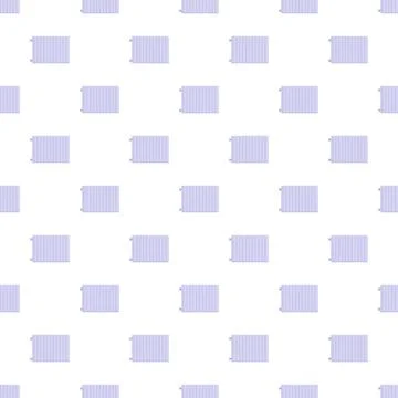 Seamless radiator pattern on white background for heating concept 库存插图