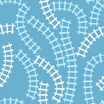 Seamless railroad background Stock Illustration