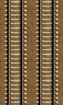 Seamless railroad Pattern, backdrop with space for text. Top view. Shiny iron Foto stock