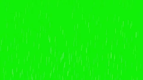 Seamless rain animation on chroma key green screen background featuring smooth Stock Footage 337047500