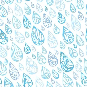 Seamless rain pattern. Stock Illustration