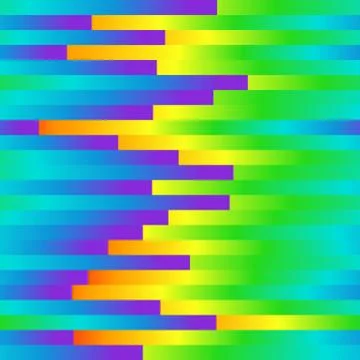 Seamless rainbow abstract pattern. Colorful print composed of colored strips. Stock Illustration