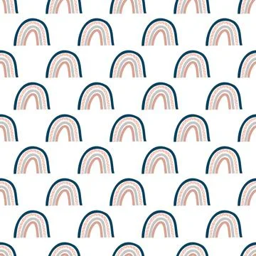 Seamless rainbow pattern. Creative scandinavian texture for fabric, wrapping Stock-Illustration