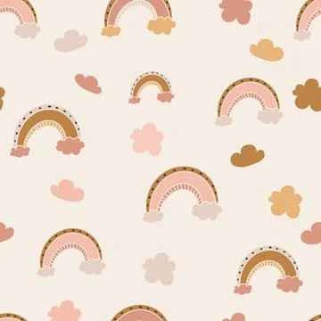 Seamless rainbow pattern Illustrazione stock