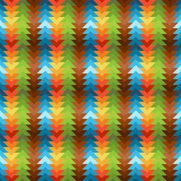 Seamless rainbow traingular pattern Stock Illustration
