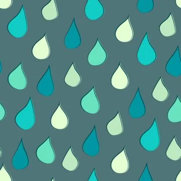 Seamless raindrops background Stock Illustration