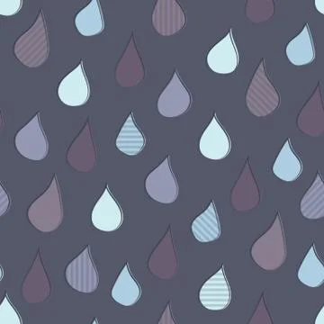 Seamless raindrops background Stock Illustration