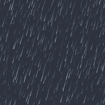 Seamless rainfall texture. Rain drop effect. Abstract rainy background. Vecto Stock Illustration