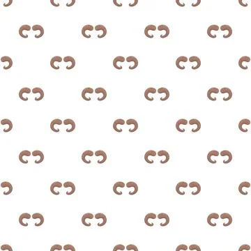 Seamless ram horn pattern on white background Stock Illustration