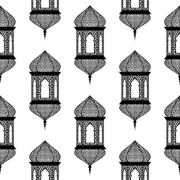 Seamless of ramadan lantern Stock-Illustration