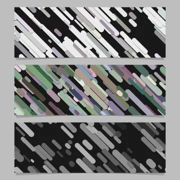 Seamless random diagonal stripe pattern banner background template design set Stock Illustration
