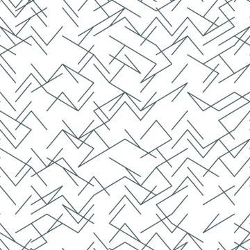 Seamless random, edgy, irregular line black and white pattern. EPS 10 Stock Illustration