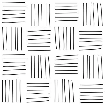 Seamless random hand drawn scribble minimalistic pattern Stock Illustration