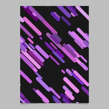 Seamless random rounded diagonal stripe pattern flyer template Stock Illustration