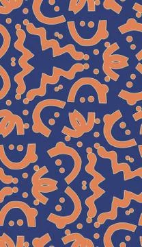 Seamless Random Shapes Stock Illustration