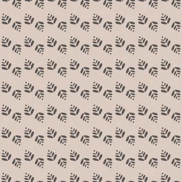 Seamless raster pattern with minimal dark leaves Stockillustratie
