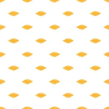 Seamless ravioli pattern representing italian pasta cuisine Stock Illustration