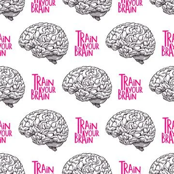 Seamless realistic brain Stock-Illustration