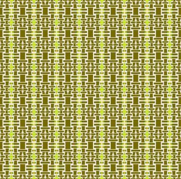 Seamless rectangles and diamond pattern bright green and olive 库存插图