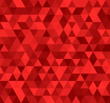 Seamless red abstract pattern. Geometric print composed of triangles and poly Stock Illustration