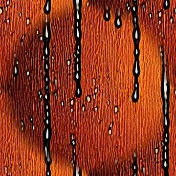 Seamless red background with drops of black liquid. A beautiful red abstracti Stock Illustration