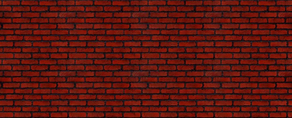 Seamless red brick wall pattern or texture Stock Photos