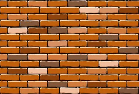 Seamless red brick wall texture. Vector background Stock Illustration
